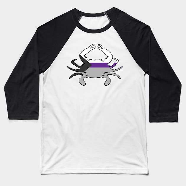 Blue Crab: Demisexual Pride Baseball T-Shirt by ziafrazier